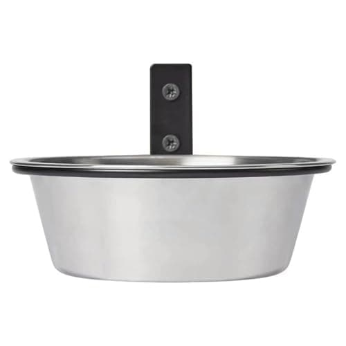 קערת האכלה לכלב — Elevated Dog & Cat Bowls, Wall Mounted, Stainless Steel, Foldable Bracket, Space