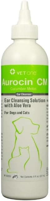 ניקיון לבית עם כלב — Vet One Aurocin CM - Ear Cleanser w/Aloe (Cucumber Melon Scent) 8 oz