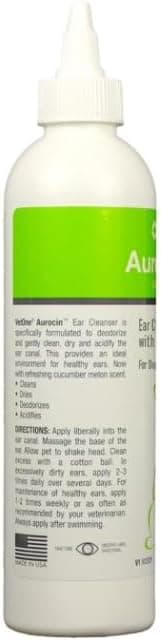 ניקיון לבית עם כלב — Vet One Aurocin CM - Ear Cleanser w/Aloe (Cucumber Melon Scent) 8 oz