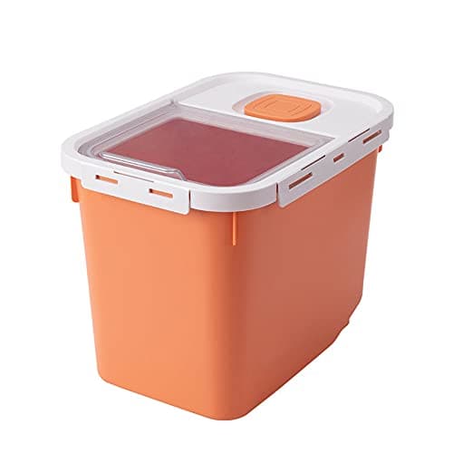 מיכל מזון לכלב — 22lb Large Airtight Food Storage Container with Flip-lid and Wheels Pet Food Sto