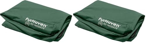 מיטה אורטופדית לכלב — Furhaven Replacement Dog Bed Cover Water-Resistant Indoor/Outdoor Logo Print Oxf