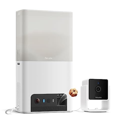 מצלמת מעקב לכלב — Petcube Bites 2 Lite Cam Bundle, Phone App and Treat Dispenser, 1080p HD Video, 