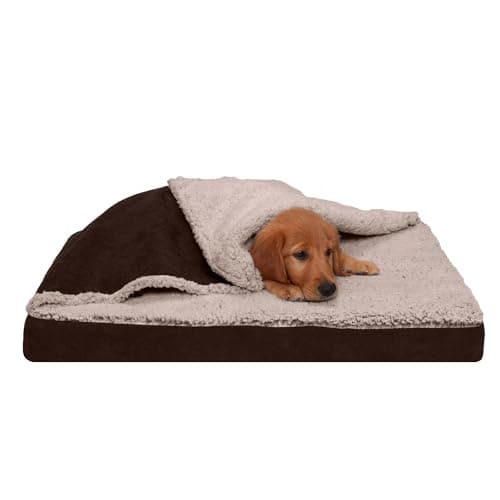 מיטה לכלב קטן — Furhaven Cooling Gel Dog Bed for Medium/Small Dogs w/ Removable Washable Cover, 