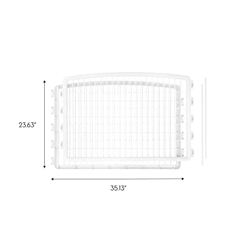 שער בטיחות לכלב — IRIS USA 24" 2-Panel Add-On Panels Pet Dog Puppy Playpen, Foldable, Customizable