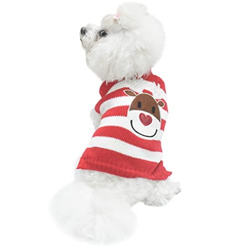 בגדים לכלב — Red Cute Pet Puppy Cat Dog Warm Jumper Sweater Knitwear Coat Apparel Clothes Sma