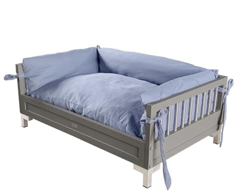 מיטה לכלב גדול — New Age Pet ECOFLEX Manhattan Raised Dog Bed, Moisture Resistant Frame with Stai