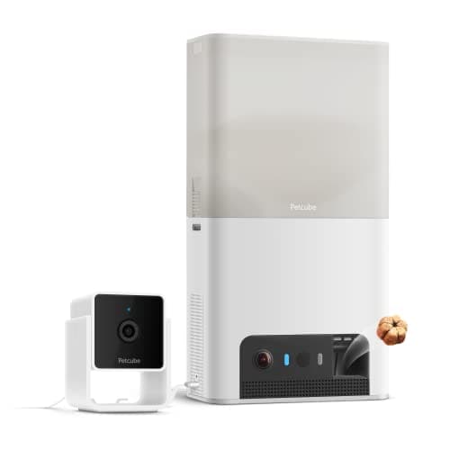 מצלמת מעקב לכלב — Petcube Cam with Bites 2 Lite Cameras Bundle, Phone App and Treat Dispenser, 108