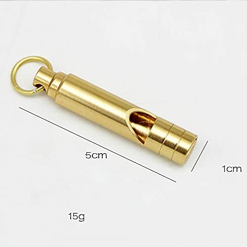 עזר אילוף לכלב — Brass Metal Emergency Whistles - 2 pcs Adults/Kids Outdoor Loud Sound SOS Surviv