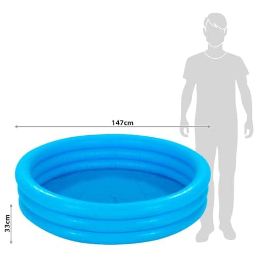 בריכה לכלב — INTEX 58426EP Crystal Blue Inflatable Kiddie Pool, 58in x 13in, for Ages 2+