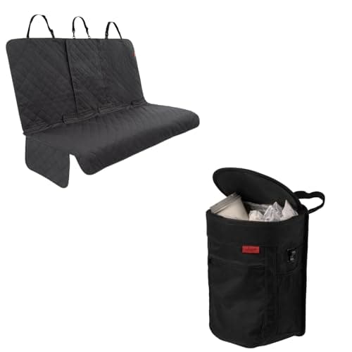כיסוי רכב לכלב — Lusso Dog Car Seat Cover and Car Trash Can- Waterproof Seat Cover and Leak Proof