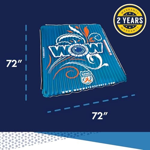 בריכה לכלב — WOW Sports World of Watersports Water Walkway 6 x 6 Feet Blue Inflatable Walkway