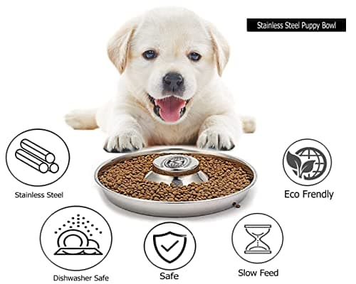 פד לכלב — Puppy Bowls for Litter, 3 Puppy Food Bowl, Stainless Steel Puppy Feeding Bowls, 