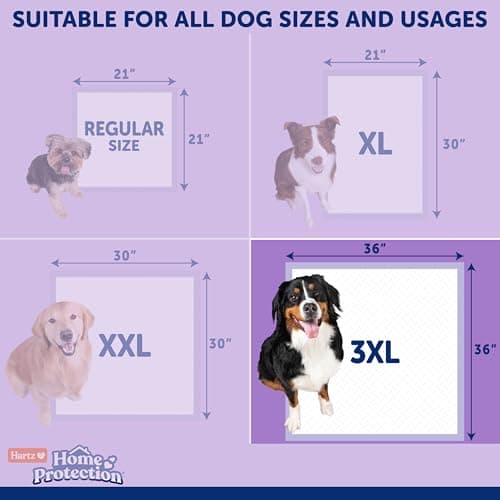 פד לכלב — Hartz Home Protection Super Absorbent Odor Eliminating Lavender Scented No Leak 