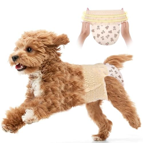 חיתול לכלב — Ambreview Dog Diapers Female, Disposable Diapers for Female Dog with Stretchy Wa