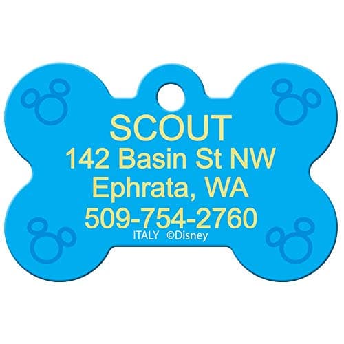 תג שם לכלב — GoTags Mickey Mouse and Minnie Mouse Pet ID Tags, Disney Dog Tags for Dogs and C