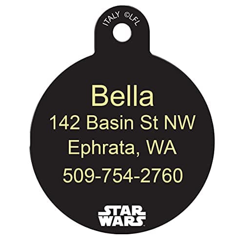 תג שם לכלב — GoTags Star Wars Rebel Princess Leia Dog Tags for Pets, Personalized Engraved Do