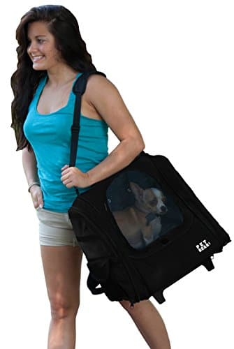 נשאית/תיק לכלב — Pet Gear I-GO2 Traveler Roller Backpack, Travel Carrier, Car Seat for Cats/Dogs,