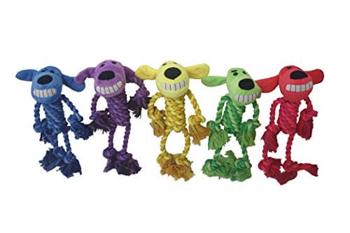 צעצוע חבל/כדור לכלב — Multipet Rope Body Loofa 6" Dog Toy