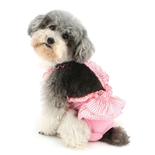 חיתול לכלב — Ranphy Washable Dog Diapers Female with Suspender Layered Ruffles Period Panties