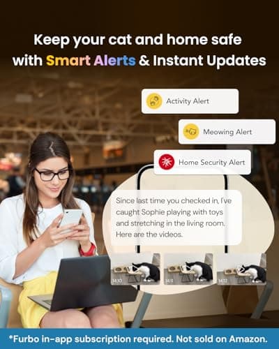 מצלמת מעקב לכלב — Furbo 360° Cat Camera + Mini [New Subscription Required at Setup] 2-Camera Bundl