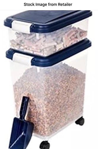 מיכל מזון לכלב — 3-Pieces Airtight Pet Food Storage Container Rolling Treat Cat Dog Bird Combo Na