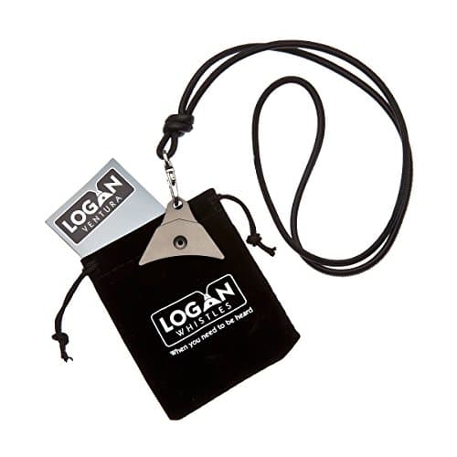 עזר אילוף לכלב — Logan Ventura Sheepdog Whistle and leather cord lanyard