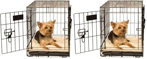 מיטה לכלב קטן — K&H Pet Products Self-Warming Dog Crate Bed, Machine Washable Dog Crate Mat, Tan