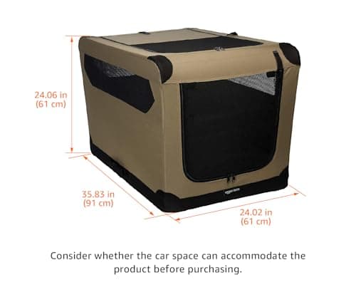 כלוב לכלב — Amazon Basics Portable Folding Soft Dog Crate for Cat, Dog, Rabbit, Double Door 
