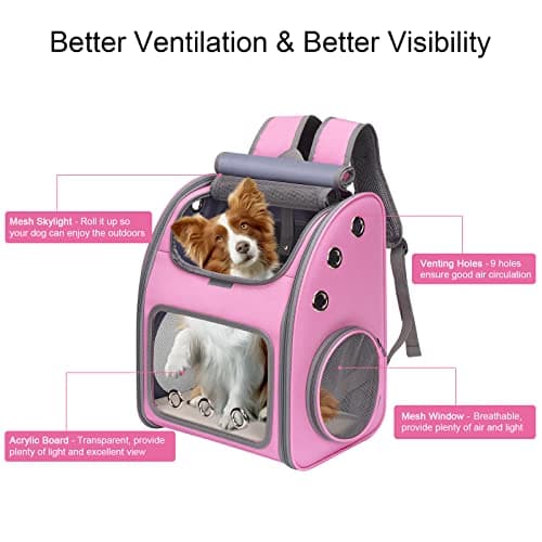 נשאית/תיק לכלב — Expandable Pet Carrier Backpack for Cats, Dogs and Small Animals, Portable Pet T