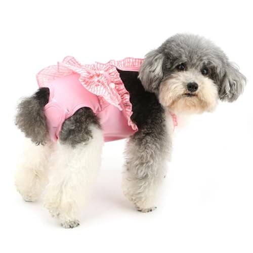 חיתול לכלב — Ranphy Washable Dog Diapers Female with Suspender Layered Ruffles Period Panties