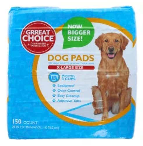 פד לכלב — Grreat Choice X-Large Dog Pads - 150 Count