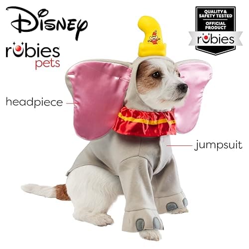תחפושת לכלב — Disney: Dumbo Costume for For Dogs or Cats by Rubies, Small