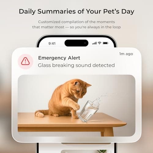 מצלמת מעקב לכלב — Petcube Cam 360 Camera Interactive WiFi Pet and Home Security Pan-Tilt Camera wi