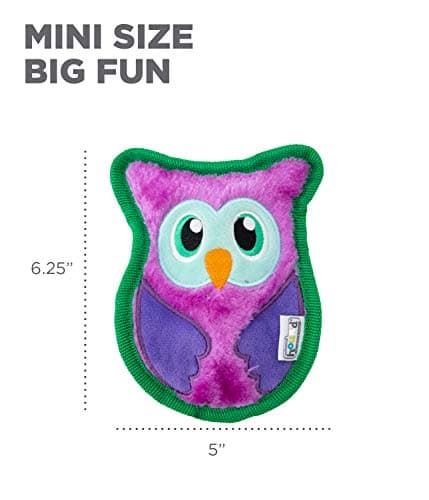 צעצוע פלאש לכלב — Outward Hound Invincibles Mini Plush Dog Toy 4-Pack, Duck-Owl-Hedgehog-Dog, XS