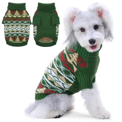 בגדים לכלב — PUMYPOREITY Dog Clothes Winter, Comfortable Stretch Knit Sweater, High Neck, Hol