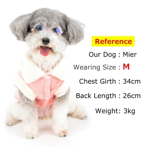 מעיל לכלב — Zunea Dog Winter Coats for Small Dogs Cats Shearing Fleece Dog Jacket Coat with 