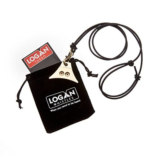 עזר אילוף לכלב — Logan Turbo Brass Sheepdog Whistle (Whistle and leather cord lanyard)