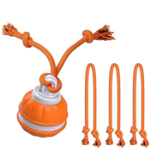 צעצוע חבל/כדור לכלב — Peppy Pet Ball for Dogs, Dog Interactive Toys，& Replacement Ropes for P38 Dog Ba