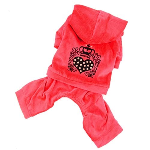 בגדים לכלב — Ranphy Dog Pajamas Warm Velvet Pet Hoodie Clothes Puppy Jumpsuit Pjs Cute Jacket