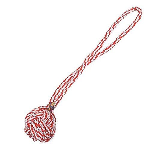 צעצוע חבל/כדור לכלב — Zanies Fist Knot Rope Ball Dog Toy Ball Handle Fetching Tugging Choose Size & Co