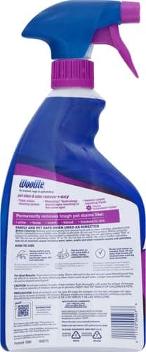 מוצר ניקיון לכלב — Woolite Pet Stain & Odor Remover + Oxygen Trigger, 22 Ounces, 0890