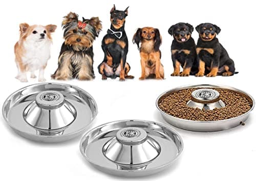 פד לכלב — Puppy Bowls for Litter, 3 Puppy Food Bowl, Stainless Steel Puppy Feeding Bowls, 