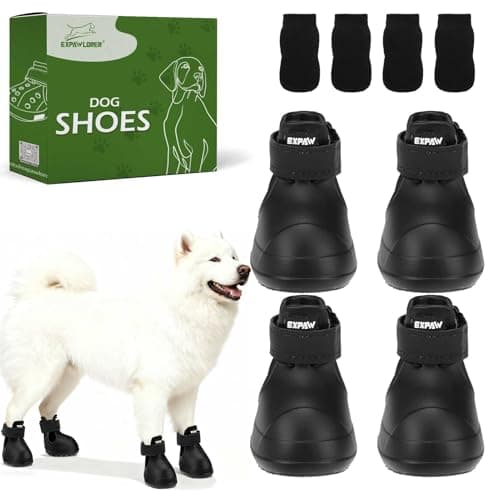 נעליים לכלב — EXPAWLORER Dog Shoes for Small Medium Large Dogs, Waterproof Non-Slip Dog Snow B