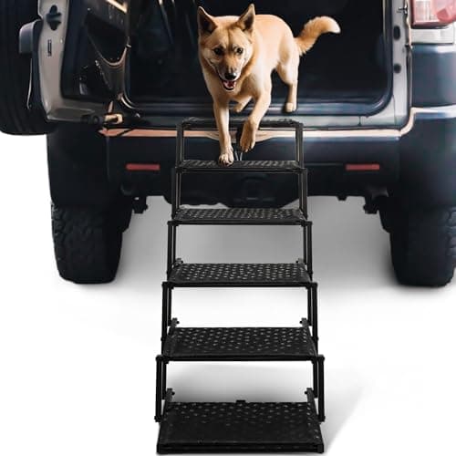 מדרגות לכלב — Dog Stairs for Car - Foldable Dog Ramps for Large Dogs with Non Slip Surface, Po