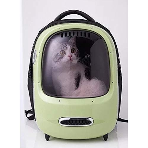 נשאית/תיק לכלב — PETKIT Breezy Pet Carrier Green Backpack for Cats and Small Dogs, Transparent Wa