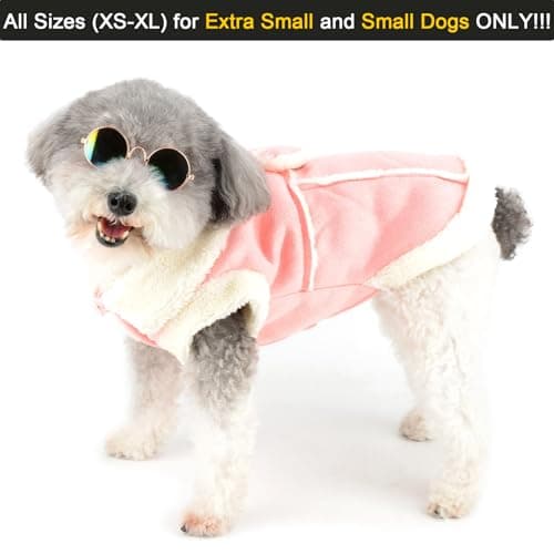 מעיל לכלב — Zunea Dog Winter Coats for Small Dogs Cats Shearing Fleece Dog Jacket Coat with 