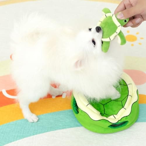 צעצוע פלאש לכלב — Hollypet Squeaky Dog Toy, Interactive Plush Hide and Seek Dog Toys for Small Med