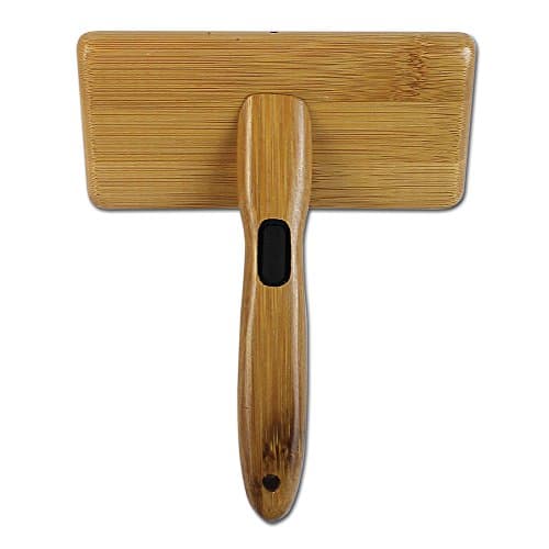 מברשת טיפוח לכלב — Alcott Bamboo Groom Slicker Brush with Stainless Steel Pins for Pets, Large, Bro