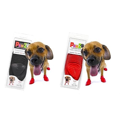 נעליים לכלב — PawZ Dog Boots Small | 24 Booties Black and Red