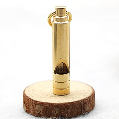 עזר אילוף לכלב — Brass Metal Emergency Whistles - 2 pcs Adults/Kids Outdoor Loud Sound SOS Surviv